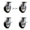 Service Caster 8 Inch Rubber on Aluminum Swivel Caster Swivel Locks 2 Brakes SCC, 2PK SCC-35S820-RAB-BSL-2-SLB-2 - alternate 1